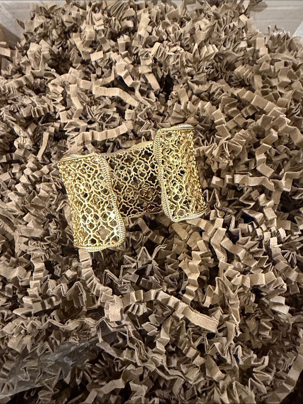 Kendra Scott Gold Filigree Openwork Cuff Bracelet
